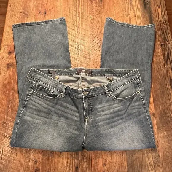 Torrid Jeans Slim Boot Blue Denim Medium Wash Bootcut Stretch Size 26 R = 44x29 - Picture 5 of 9